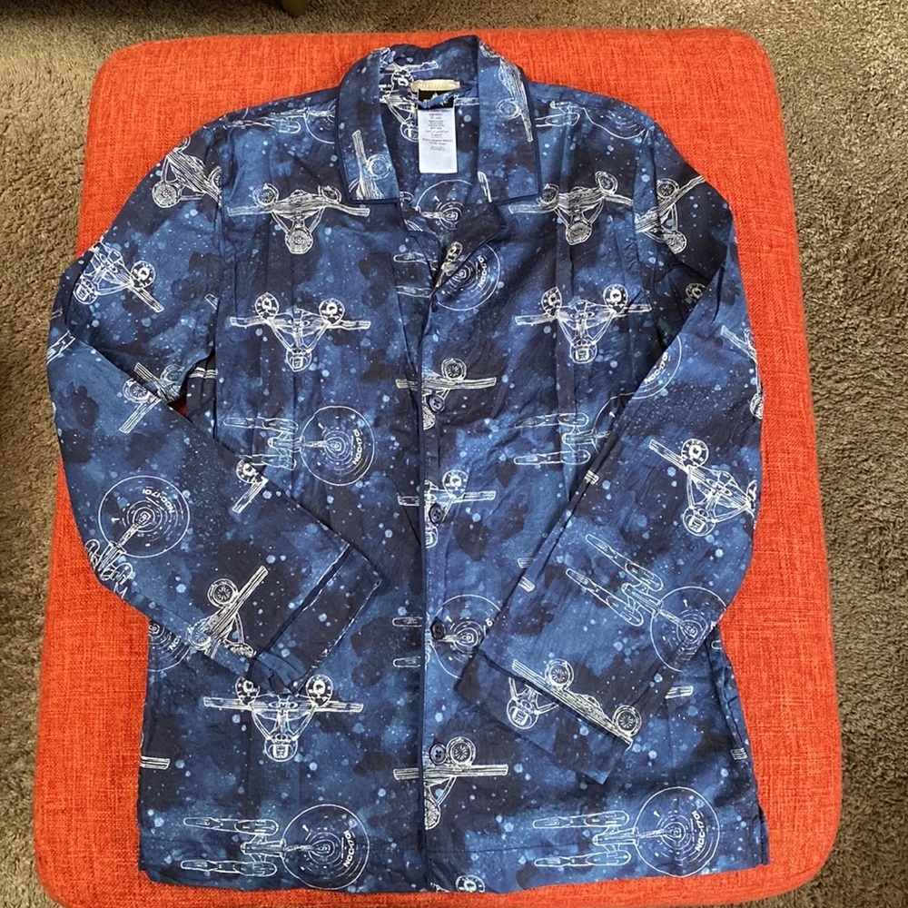 Rare Star Trek Pottery Barn Cotton Pajama Sleep Shirt